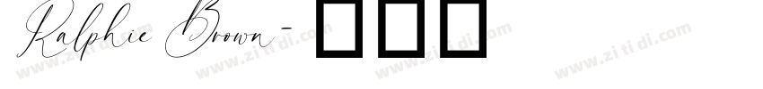 Ralphie Brown字体转换